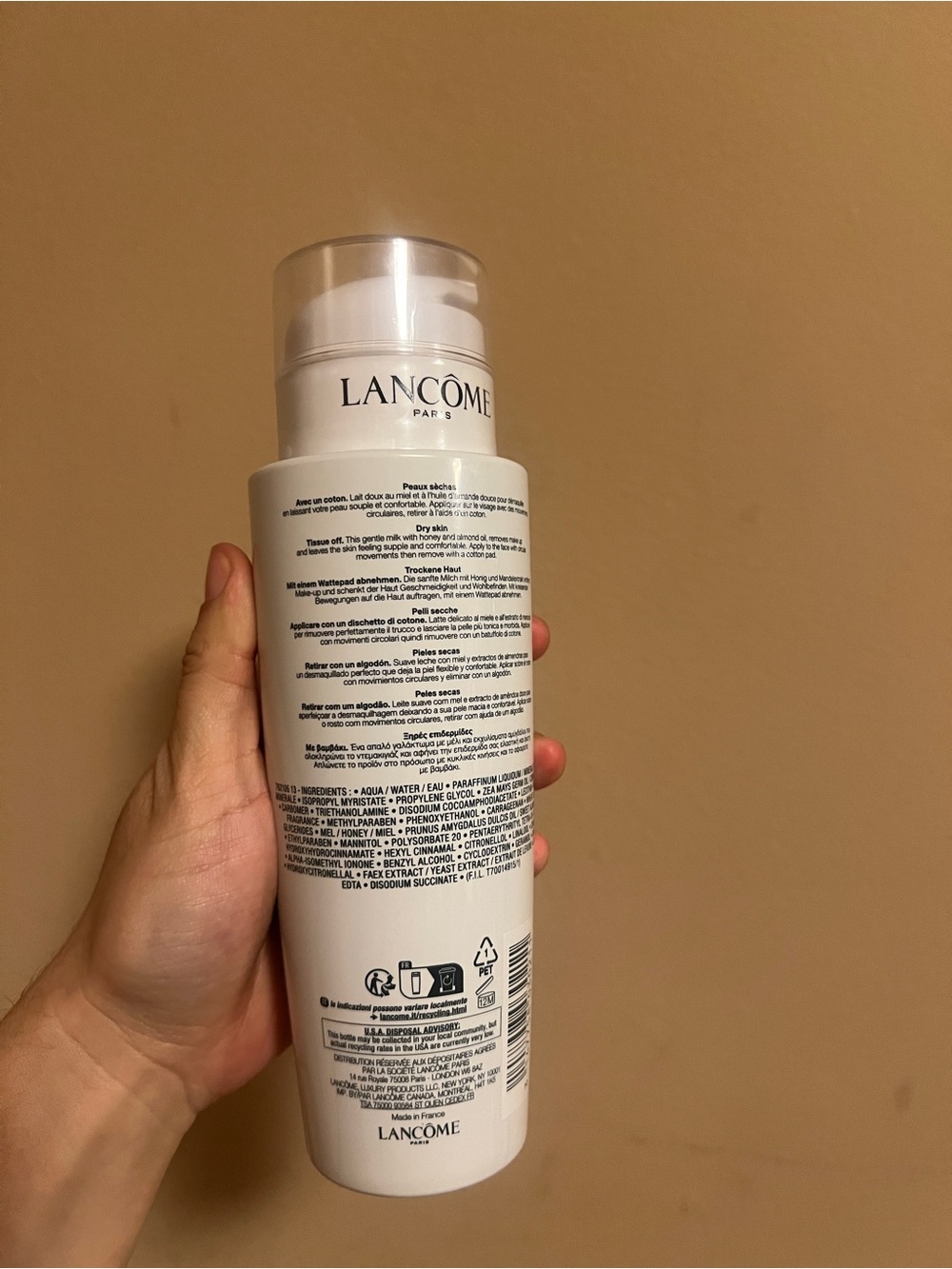 JUMBO SIZE LANCOME LAIT GALATEE CONFORT MAKEUP REMOVER MILK 400ml/13.5oz - Picture 3 of 3